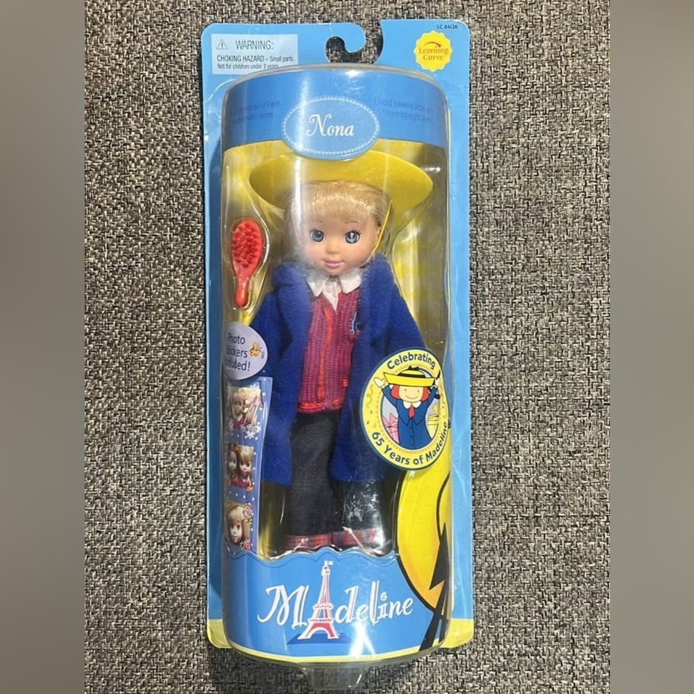 New Vintage Madeline Friends Nona Doll Posable Learning Curve Paris 8” 2003